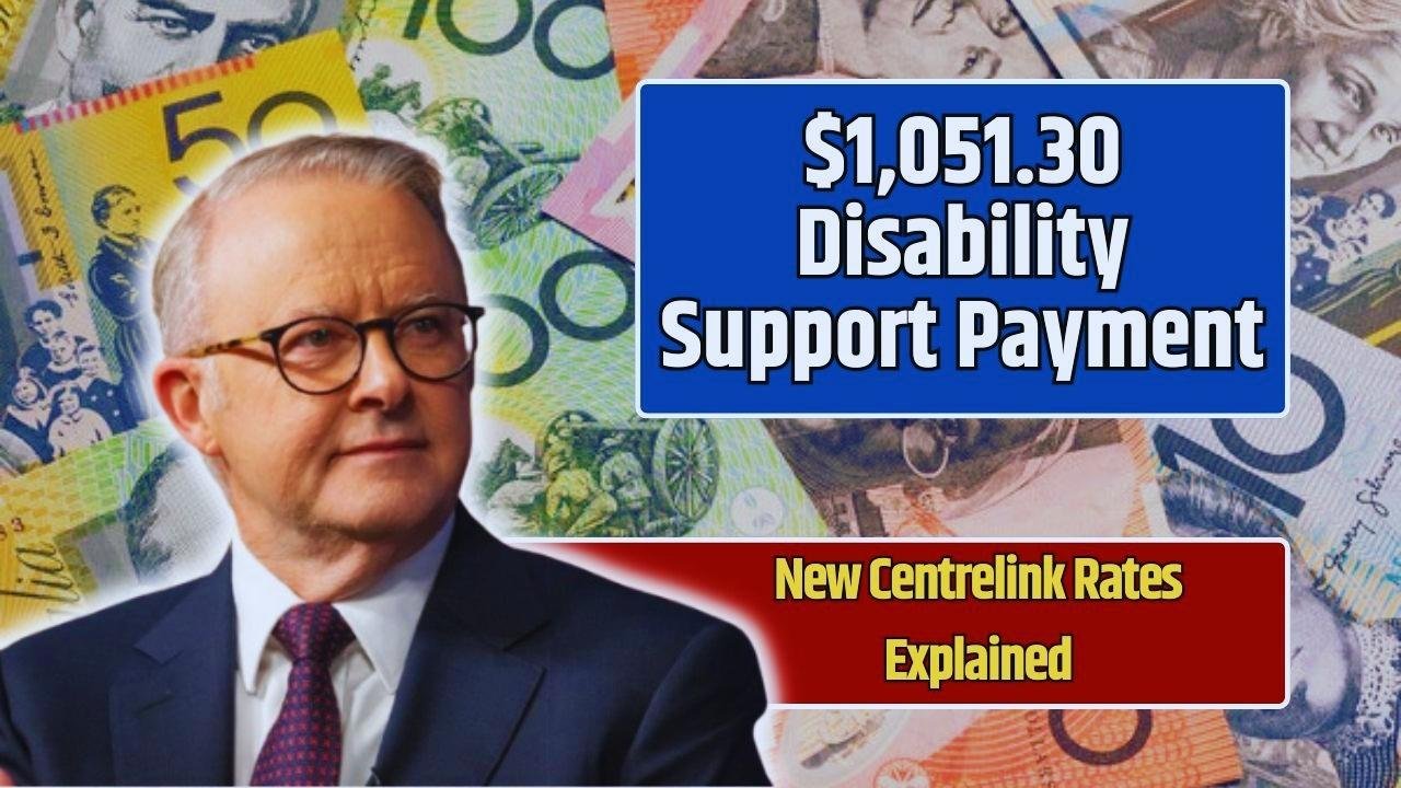 $1,051.30 Disability Support Pension 2025