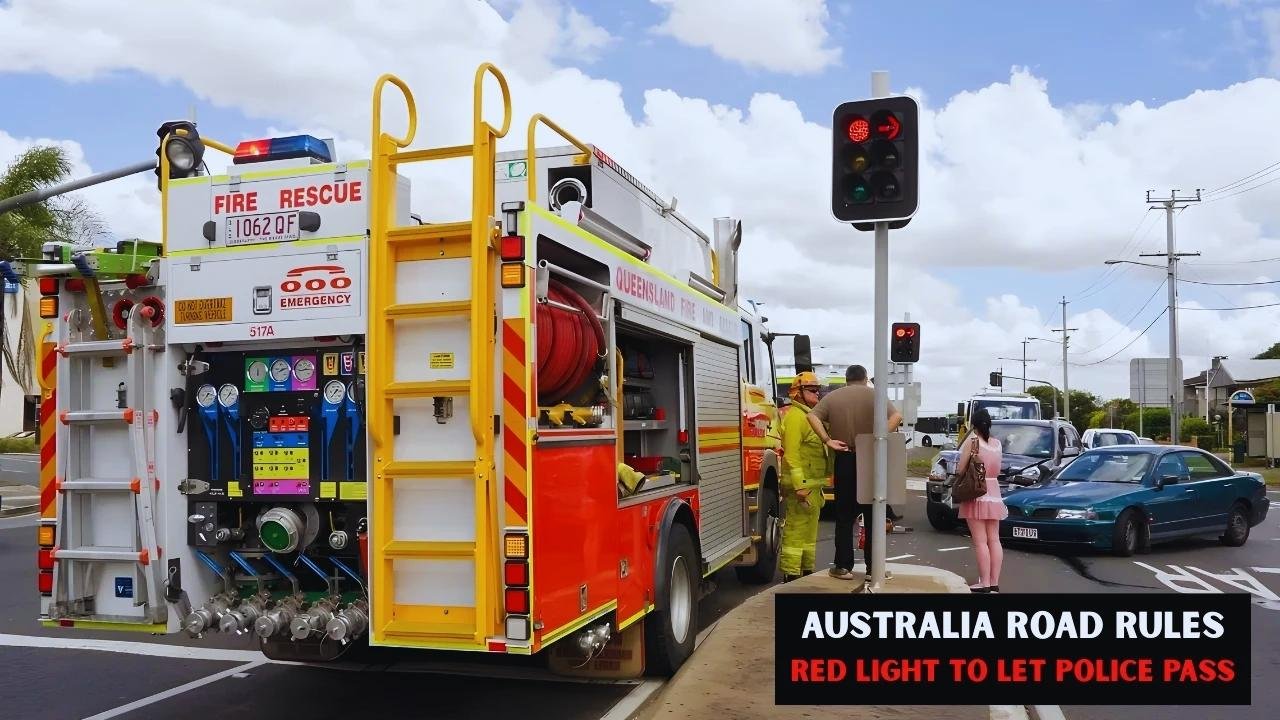 Can You Drive Through a Red Light to Let Police Pass in Australia