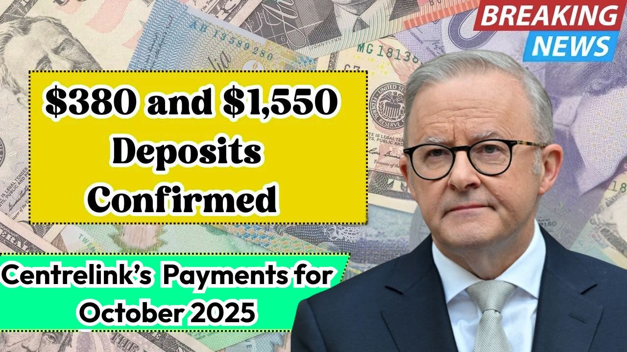 Centrelink’s $380 and $1,550 Payments for October 2025